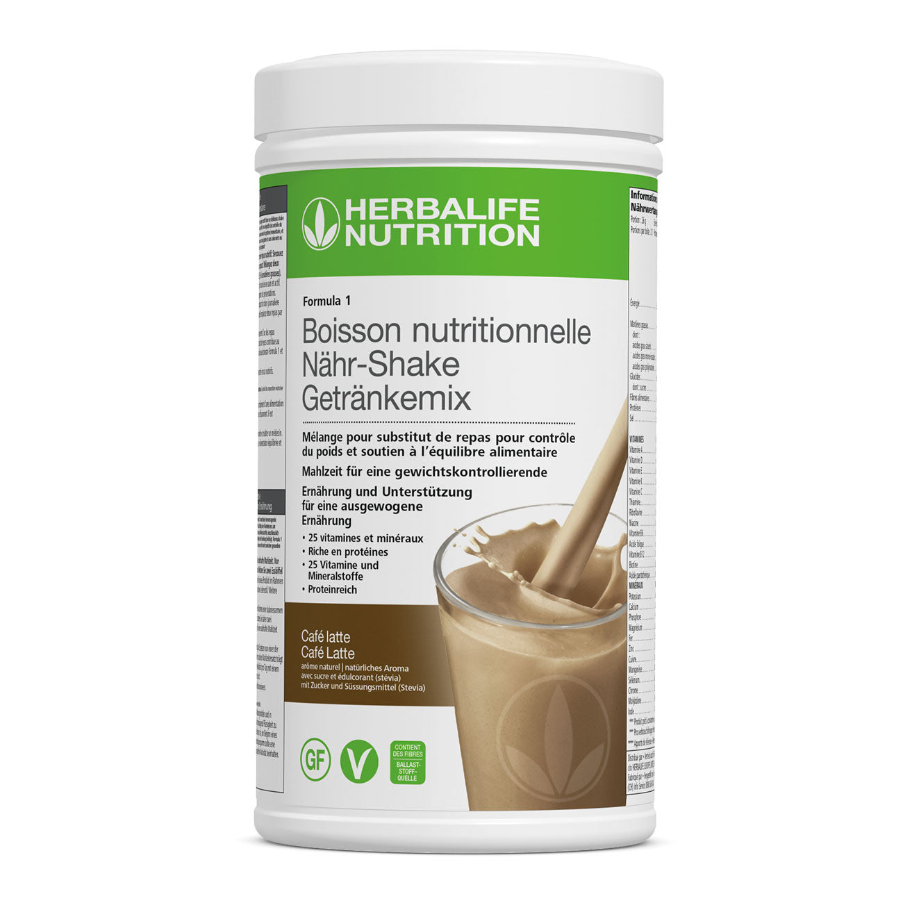 Herbalife Formula 1 Nouvelle génération Boisson Nutritionnelle Café Latte 550 G