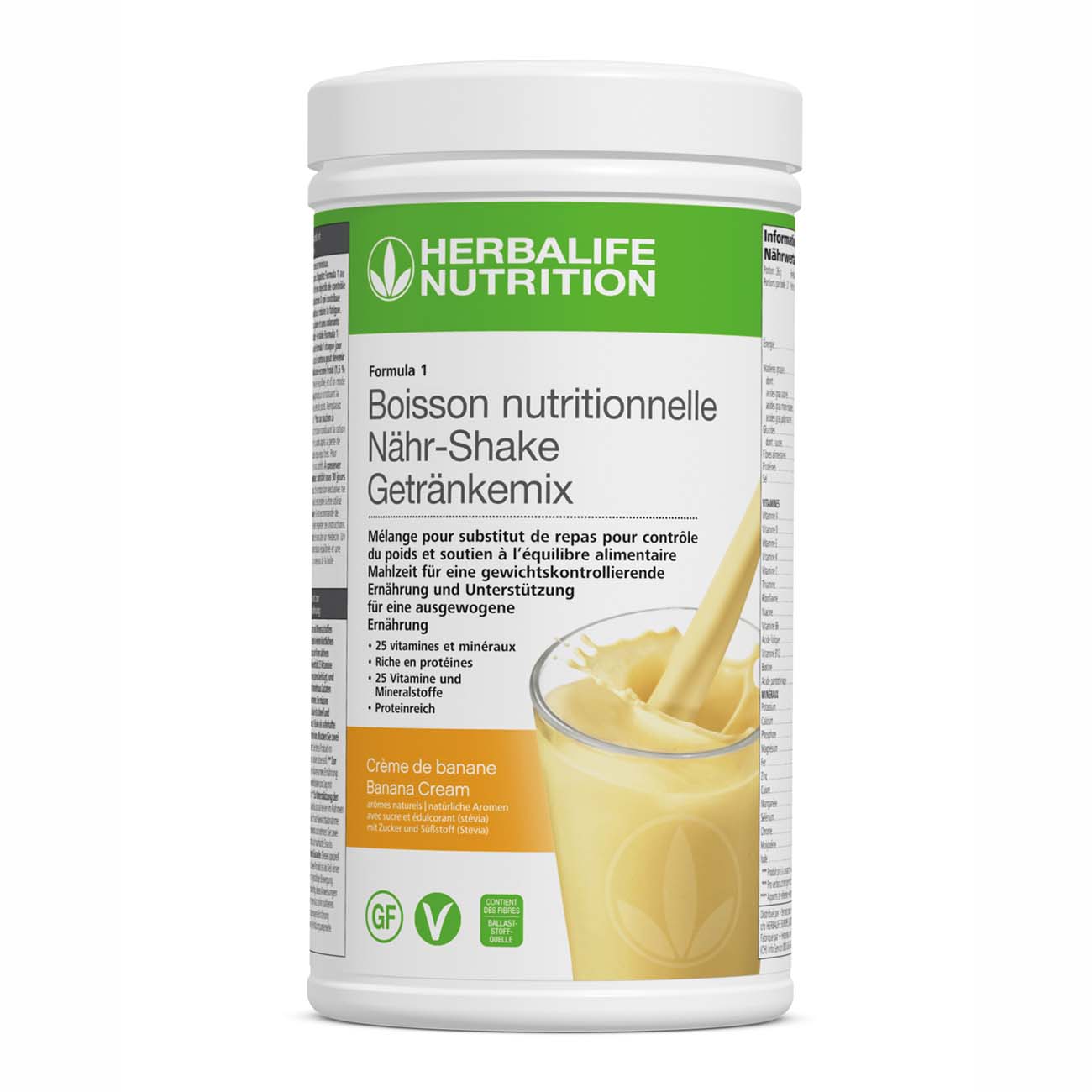 Herbalife Formula 1 Nouvelle génération Boisson Nutritionnelle Crème de banane 550 G