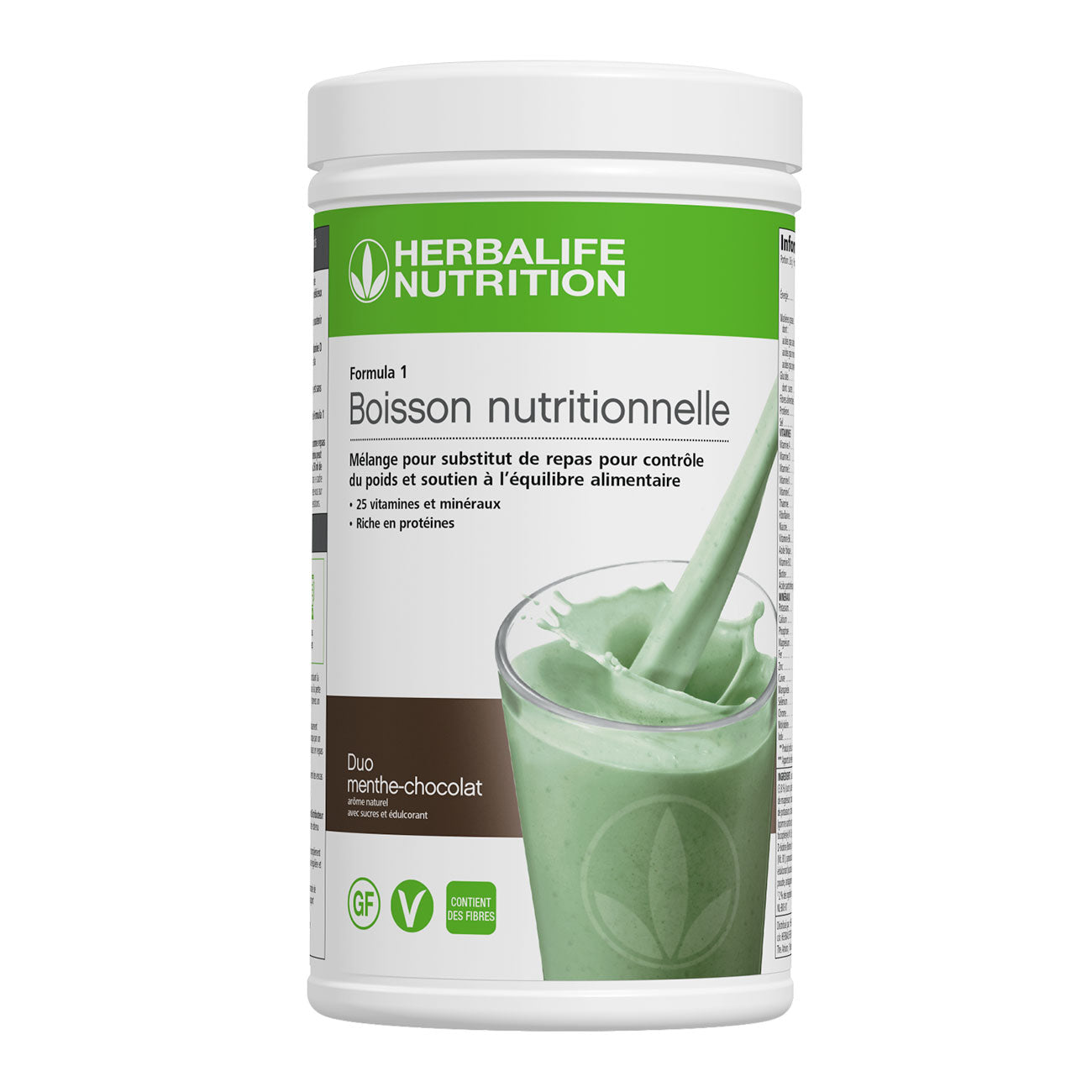 Herbalife Formula 1 Nouvelle génération Boisson Nutritionnelle Duo menthe chocolat 550 G