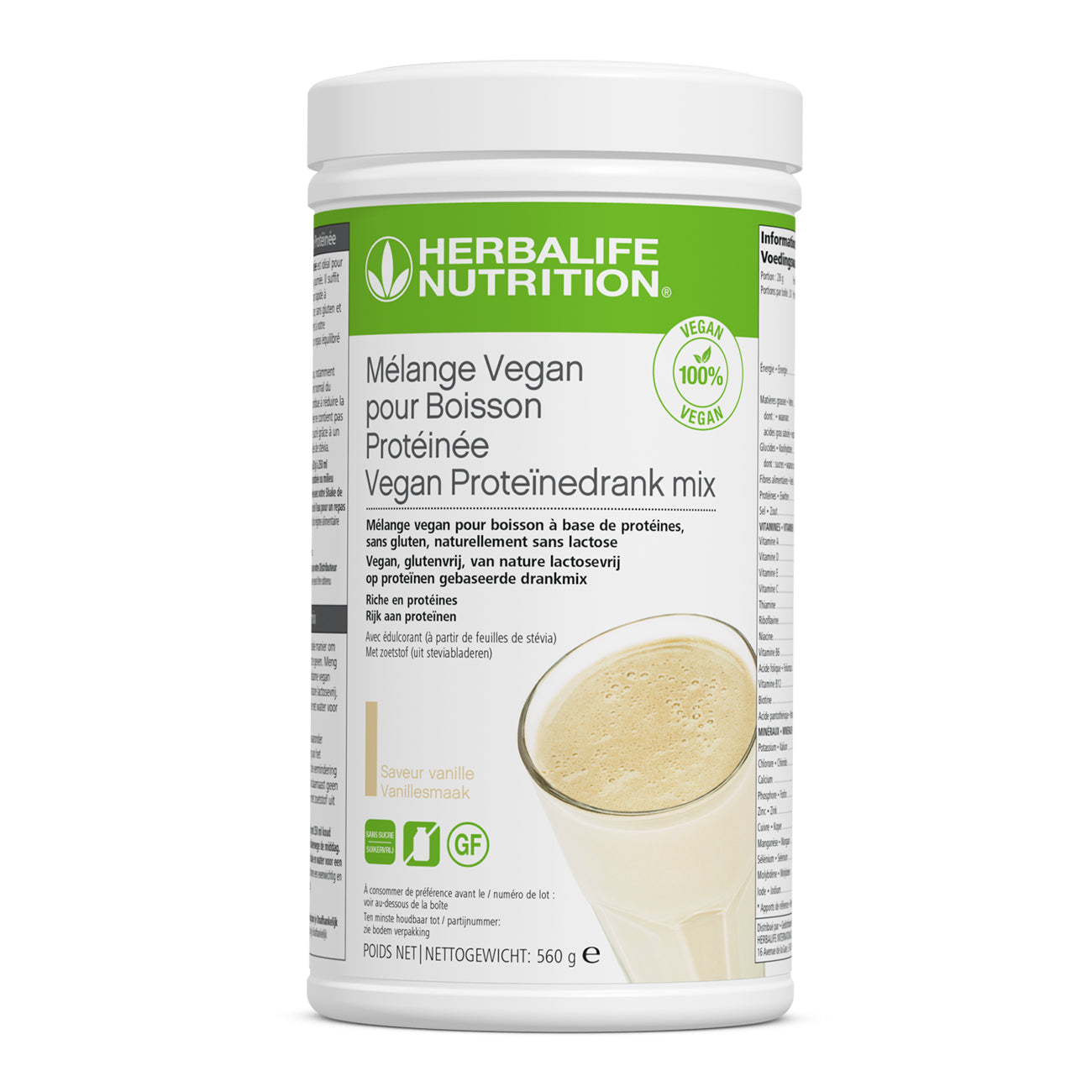 Herbalife Mélange Vegan pour Boisson Protéinée Vanille 560G