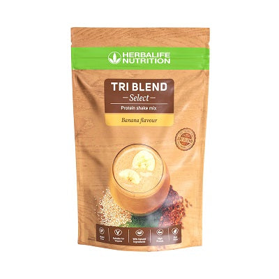 Herbalife Tri Blend Select – Mélange pour Shake protéiné Saveur banane 600 G