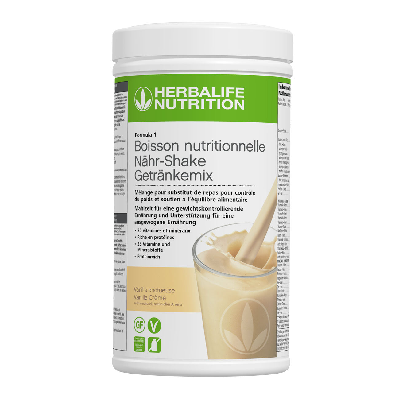 Herbalife Formula 1 Nouvelle génération Boisson Nutritionnelle Vanille Onctueuse 550 G