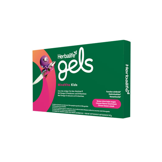 Herbalife Gels MindVita Kids Saveur Citron baies rouges 30 gommes gel à mâcher